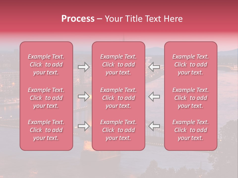 A Bridge Over A River With A City In The Background PowerPoint Template