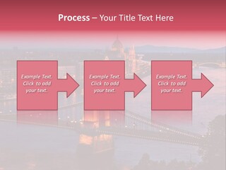 A Bridge Over A River With A City In The Background PowerPoint Template