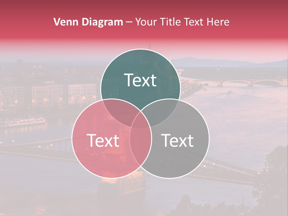 A Bridge Over A River With A City In The Background PowerPoint Template