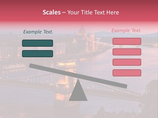A Bridge Over A River With A City In The Background PowerPoint Template