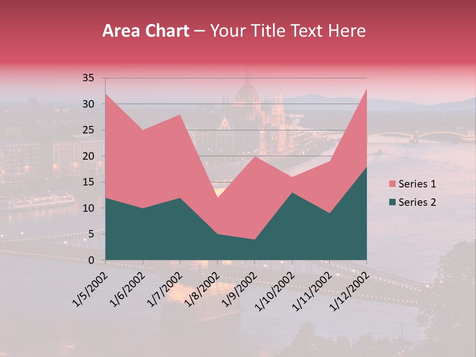 A Bridge Over A River With A City In The Background PowerPoint Template