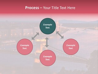 A Bridge Over A River With A City In The Background PowerPoint Template