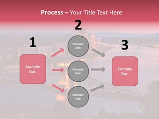 A Bridge Over A River With A City In The Background PowerPoint Template