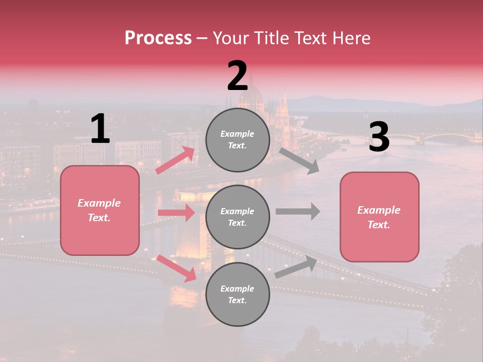 A Bridge Over A River With A City In The Background PowerPoint Template