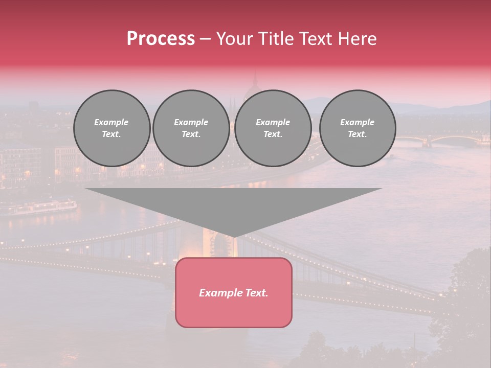 A Bridge Over A River With A City In The Background PowerPoint Template