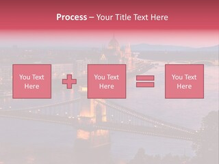 A Bridge Over A River With A City In The Background PowerPoint Template