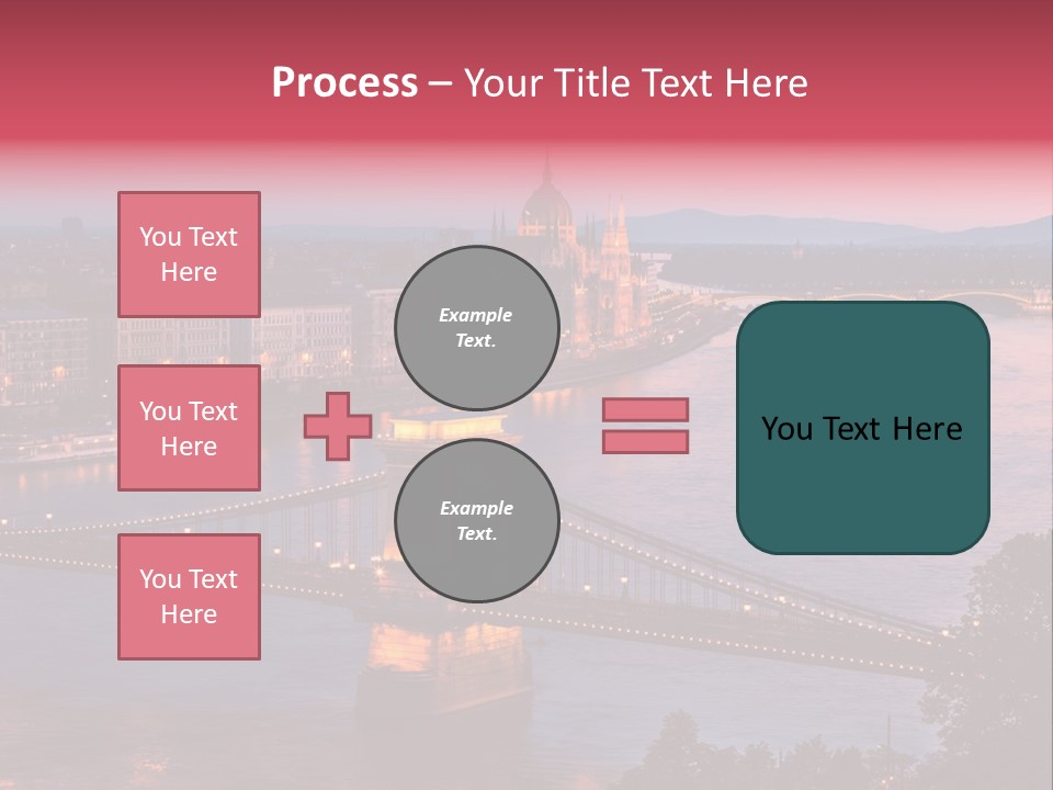 A Bridge Over A River With A City In The Background PowerPoint Template