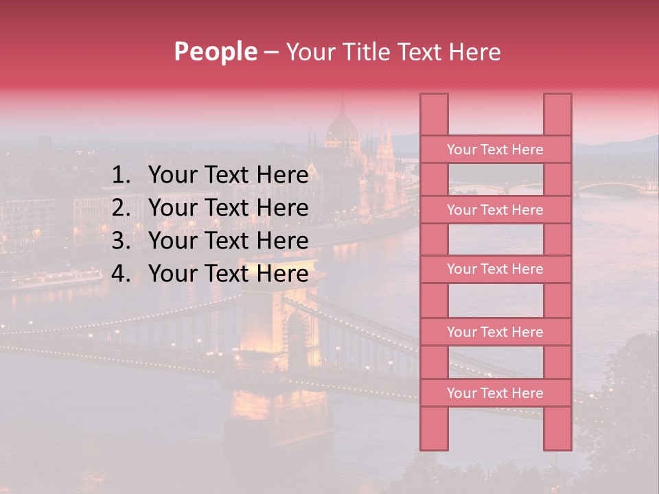 A Bridge Over A River With A City In The Background PowerPoint Template
