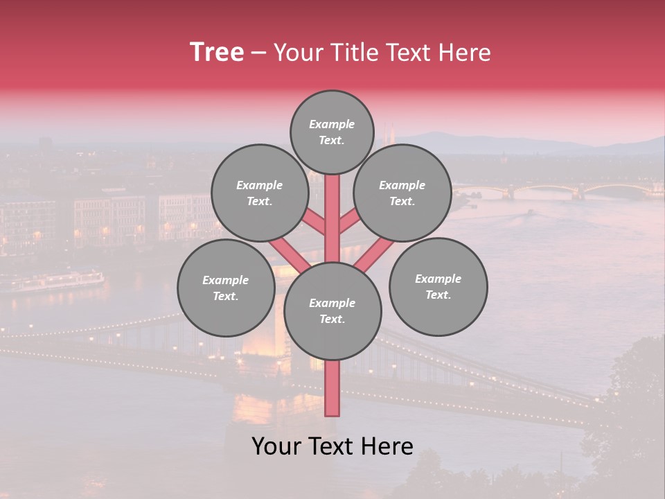 A Bridge Over A River With A City In The Background PowerPoint Template