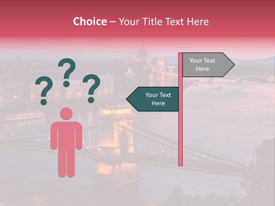 A Bridge Over A River With A City In The Background PowerPoint Template