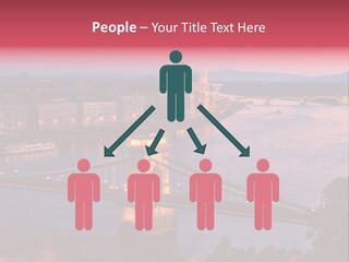 A Bridge Over A River With A City In The Background PowerPoint Template