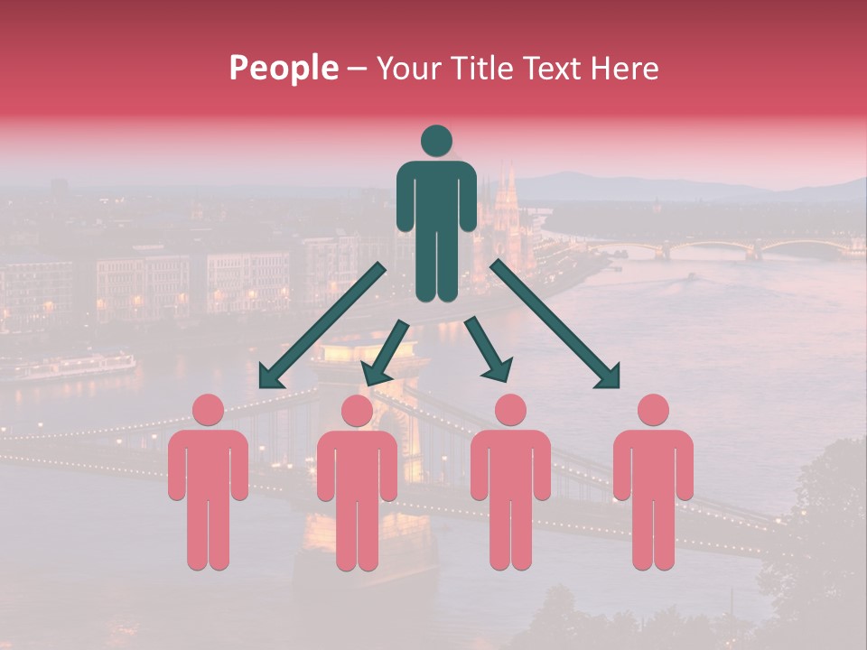 A Bridge Over A River With A City In The Background PowerPoint Template