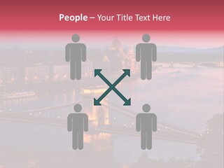 A Bridge Over A River With A City In The Background PowerPoint Template