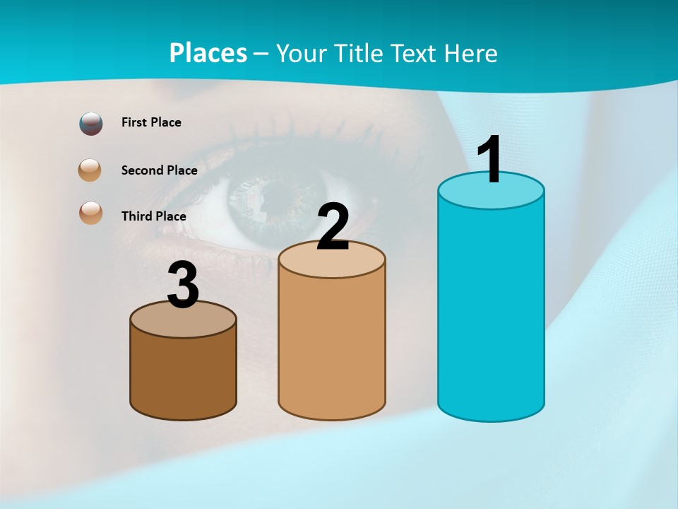 A Woman With A Blue Scarf On Her Head PowerPoint Template