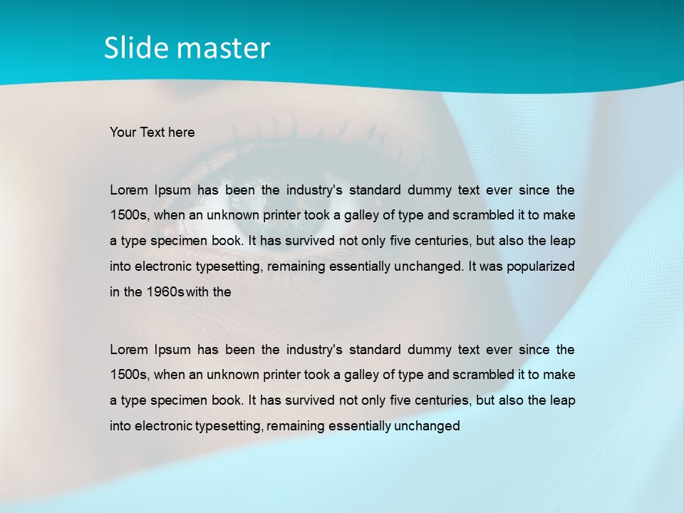 A Woman With A Blue Scarf On Her Head PowerPoint Template