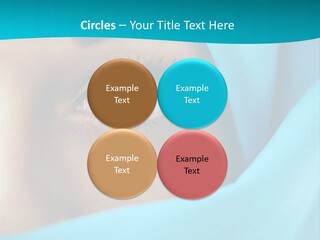 A Woman With A Blue Scarf On Her Head PowerPoint Template