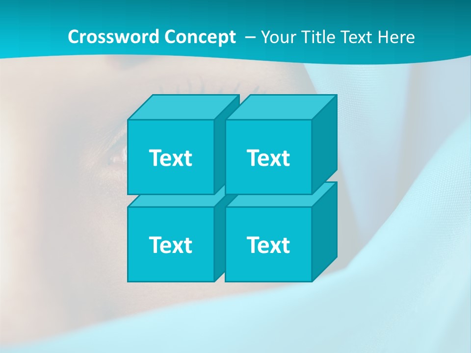 A Woman With A Blue Scarf On Her Head PowerPoint Template