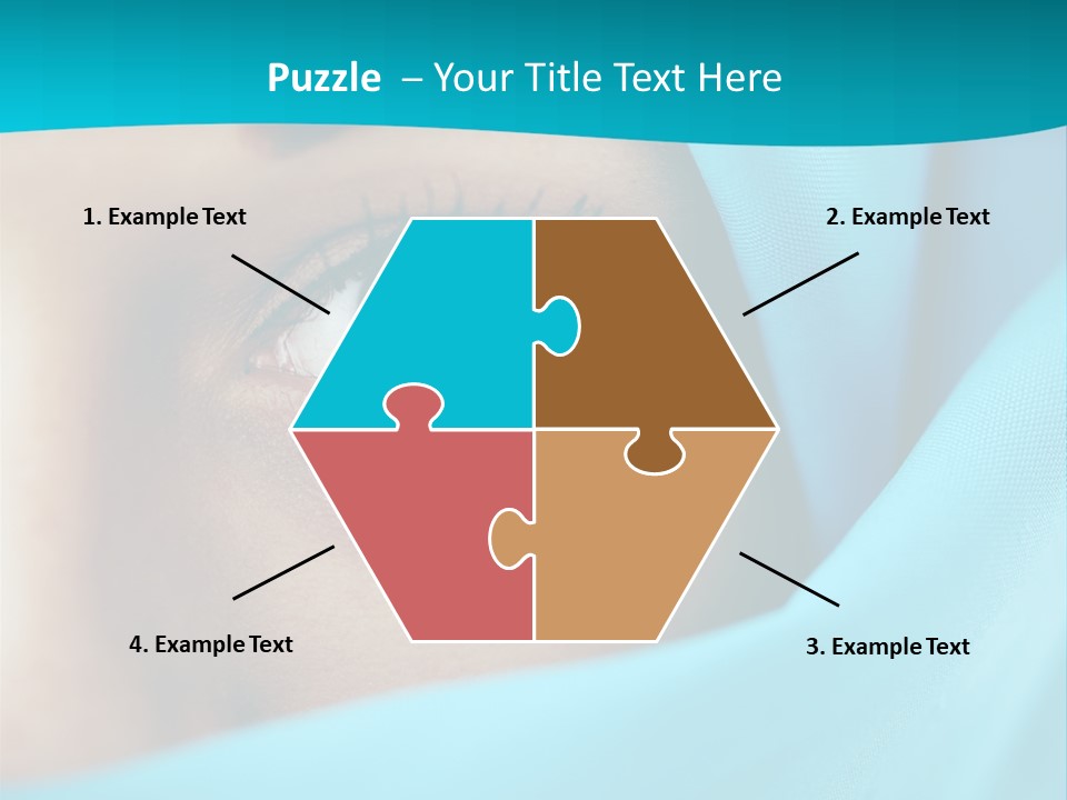 A Woman With A Blue Scarf On Her Head PowerPoint Template