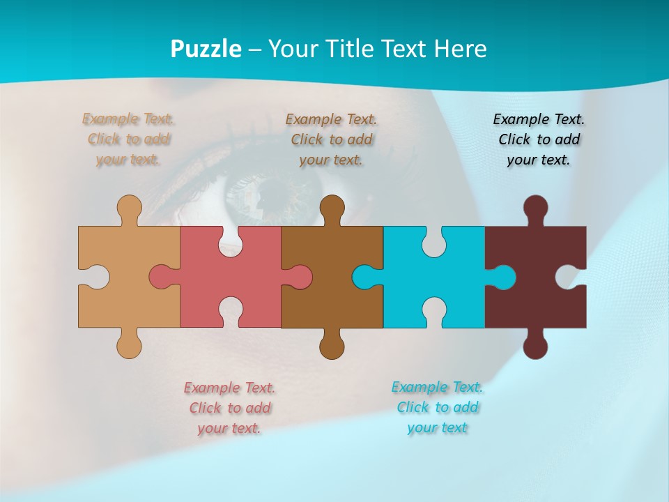 A Woman With A Blue Scarf On Her Head PowerPoint Template