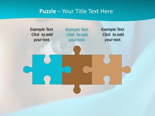 A Woman With A Blue Scarf On Her Head PowerPoint Template