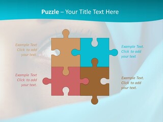 A Woman With A Blue Scarf On Her Head PowerPoint Template