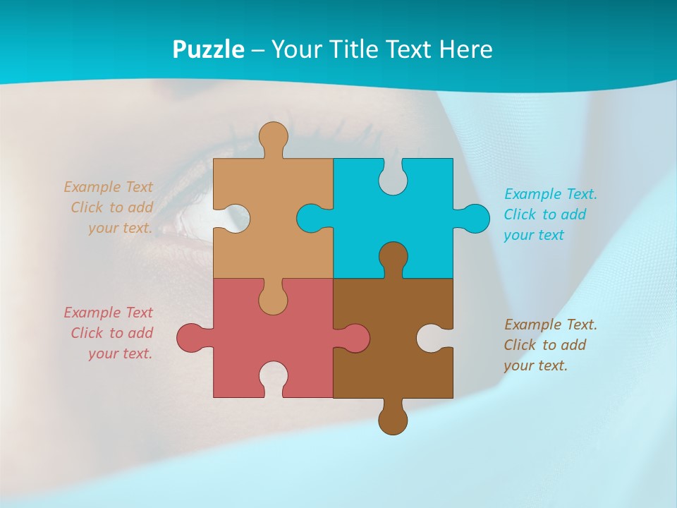 A Woman With A Blue Scarf On Her Head PowerPoint Template