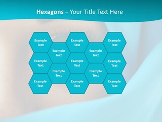 A Woman With A Blue Scarf On Her Head PowerPoint Template