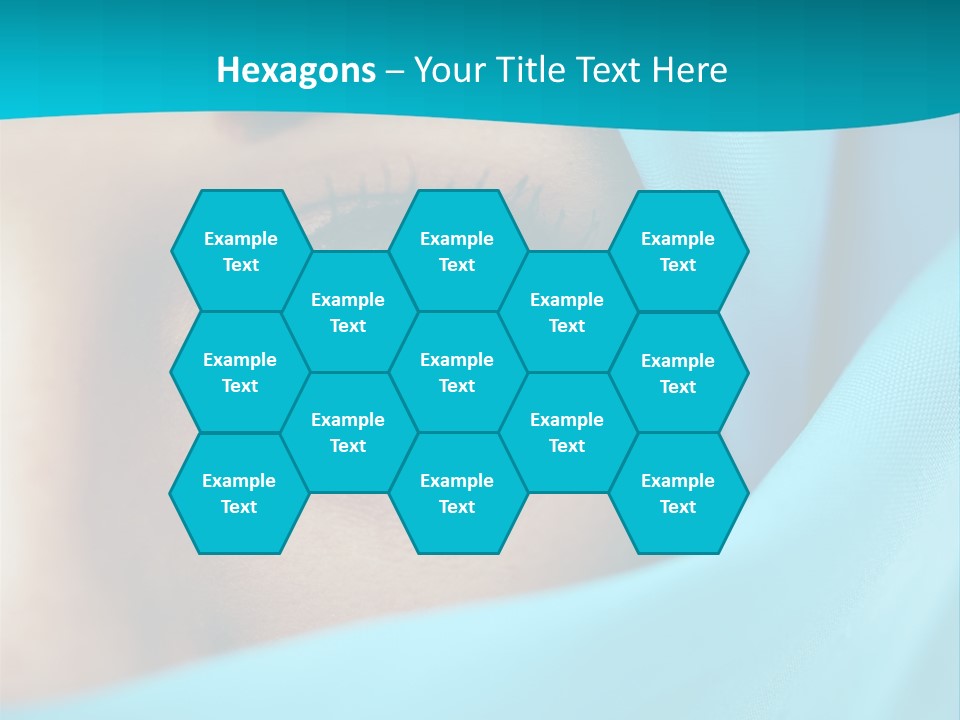 A Woman With A Blue Scarf On Her Head PowerPoint Template