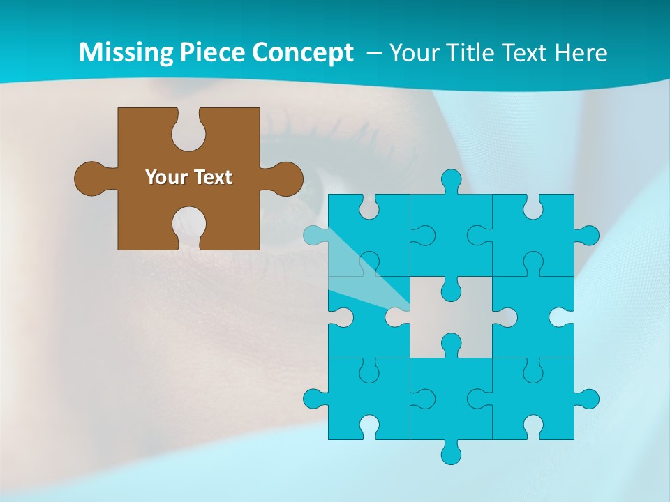 A Woman With A Blue Scarf On Her Head PowerPoint Template