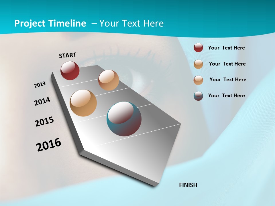 A Woman With A Blue Scarf On Her Head PowerPoint Template