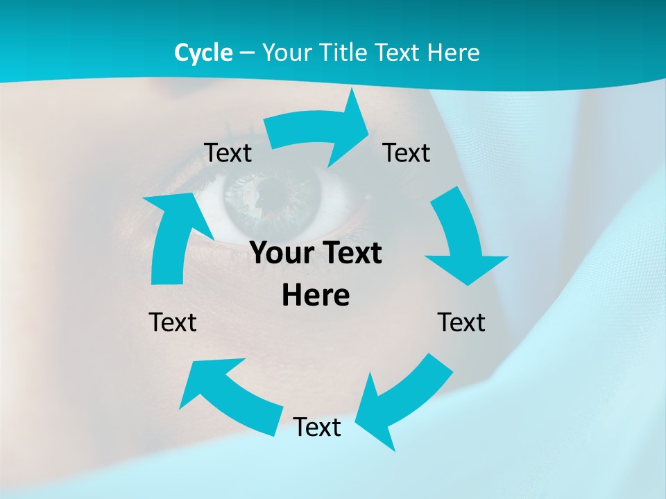 A Woman With A Blue Scarf On Her Head PowerPoint Template