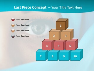 A Woman With A Blue Scarf On Her Head PowerPoint Template