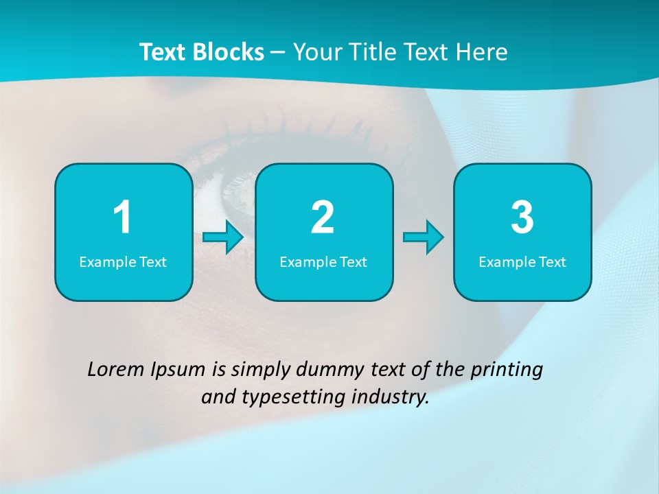 A Woman With A Blue Scarf On Her Head PowerPoint Template
