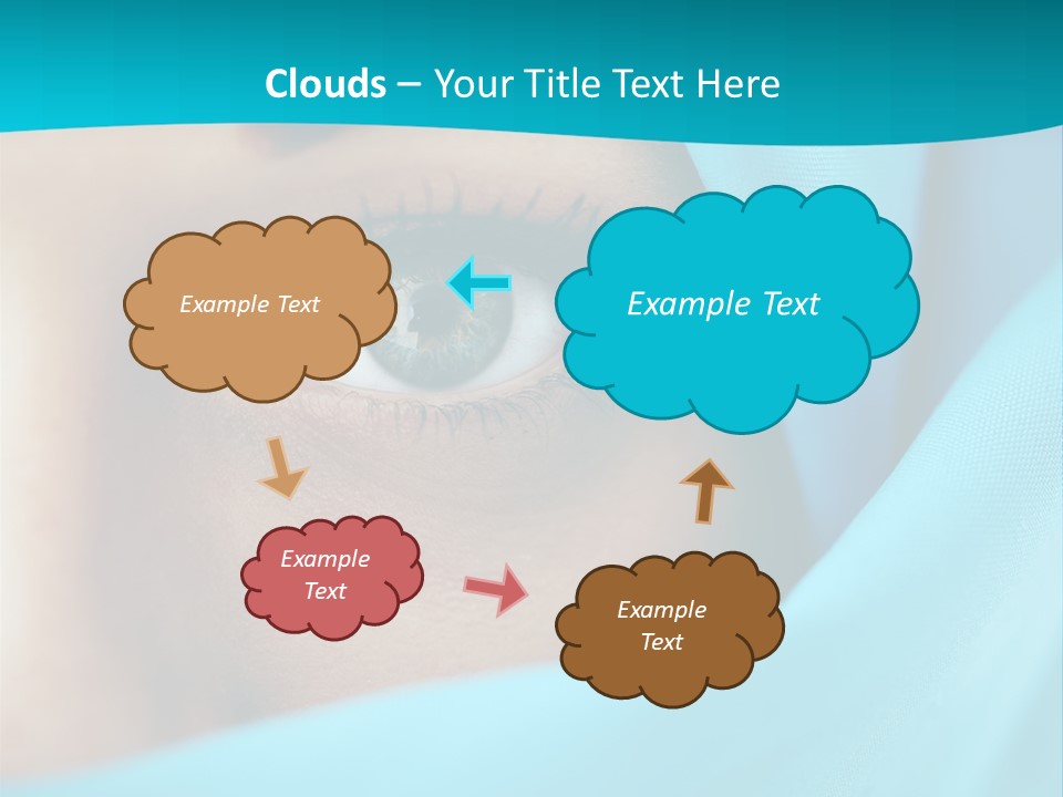 A Woman With A Blue Scarf On Her Head PowerPoint Template