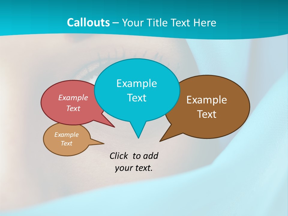 A Woman With A Blue Scarf On Her Head PowerPoint Template