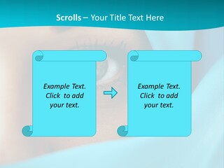 A Woman With A Blue Scarf On Her Head PowerPoint Template