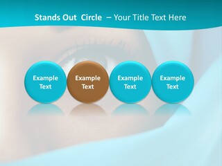 A Woman With A Blue Scarf On Her Head PowerPoint Template