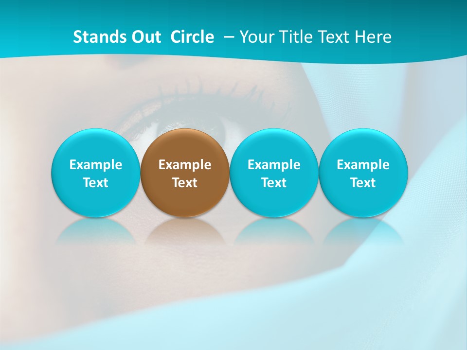 A Woman With A Blue Scarf On Her Head PowerPoint Template