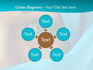 A Woman With A Blue Scarf On Her Head PowerPoint Template