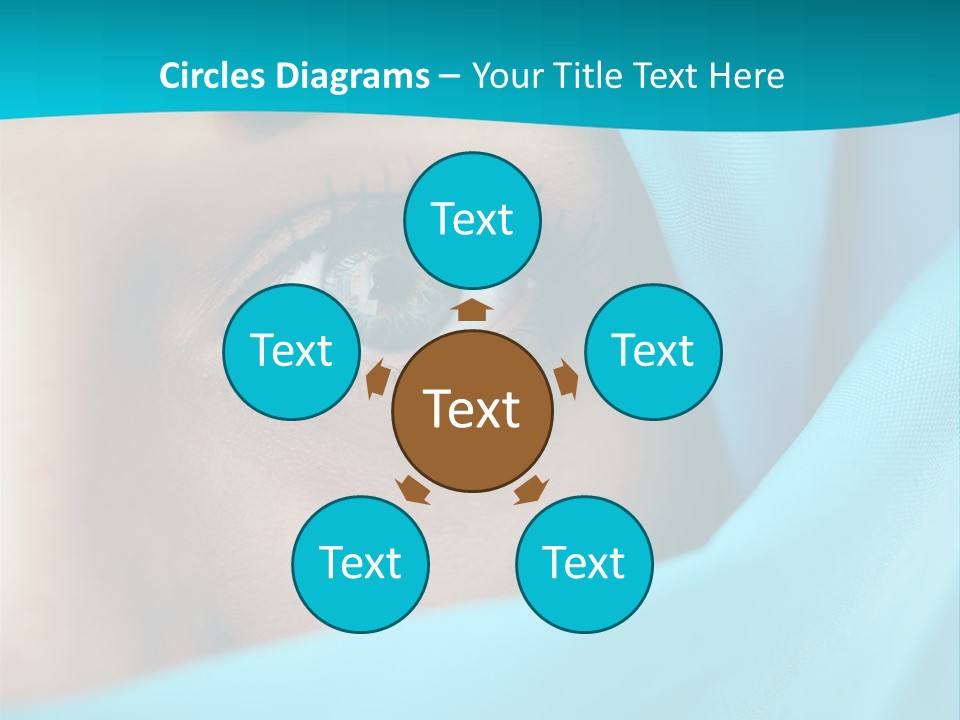 A Woman With A Blue Scarf On Her Head PowerPoint Template