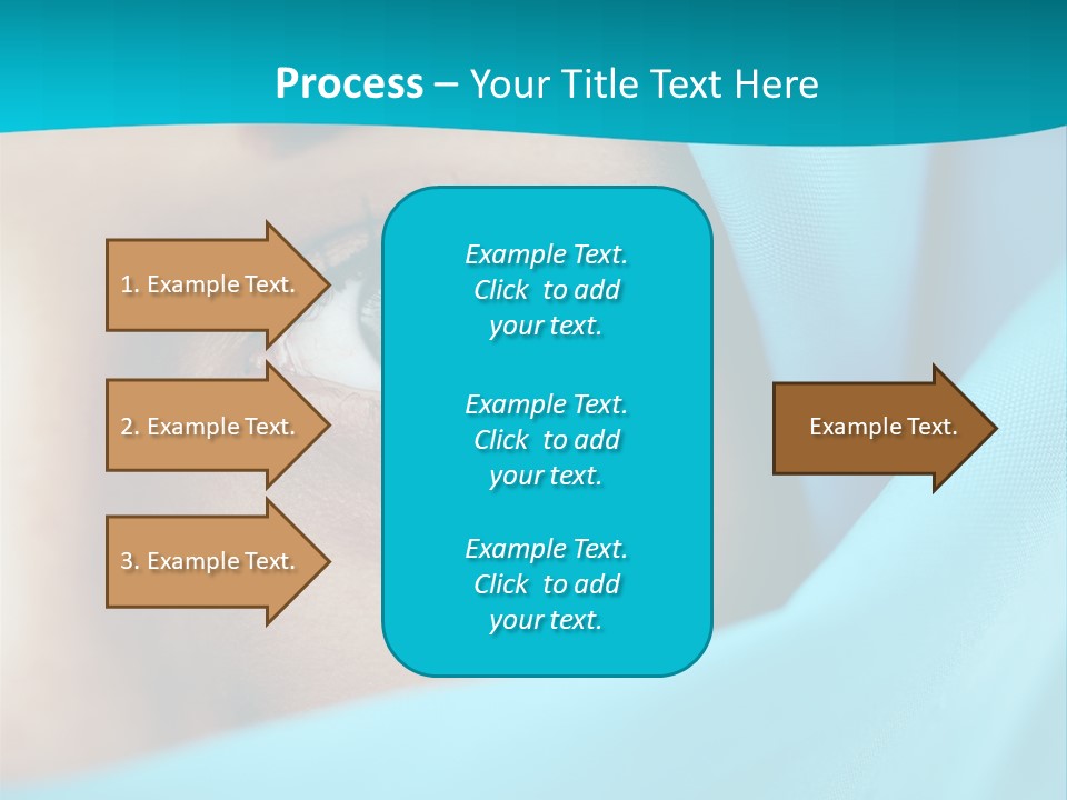 A Woman With A Blue Scarf On Her Head PowerPoint Template