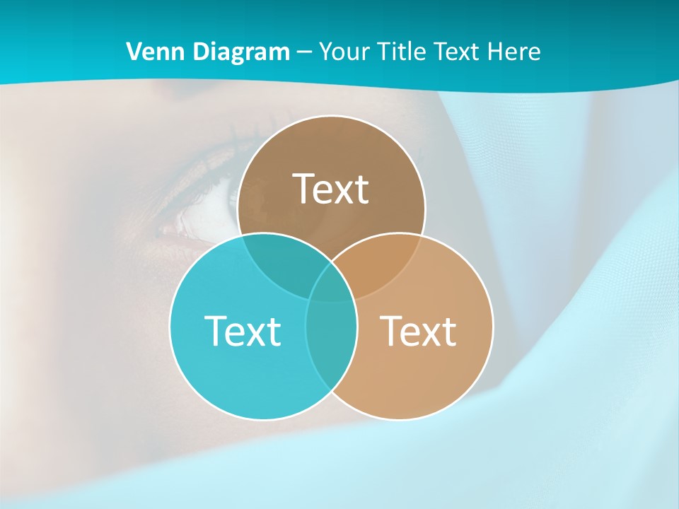 A Woman With A Blue Scarf On Her Head PowerPoint Template