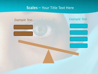 A Woman With A Blue Scarf On Her Head PowerPoint Template