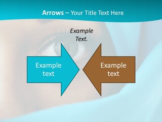 A Woman With A Blue Scarf On Her Head PowerPoint Template