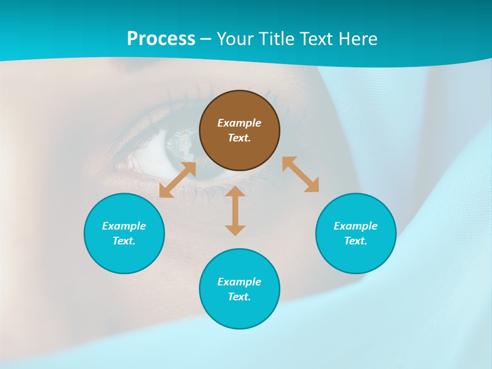 A Woman With A Blue Scarf On Her Head PowerPoint Template