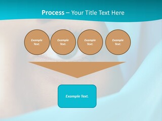 A Woman With A Blue Scarf On Her Head PowerPoint Template