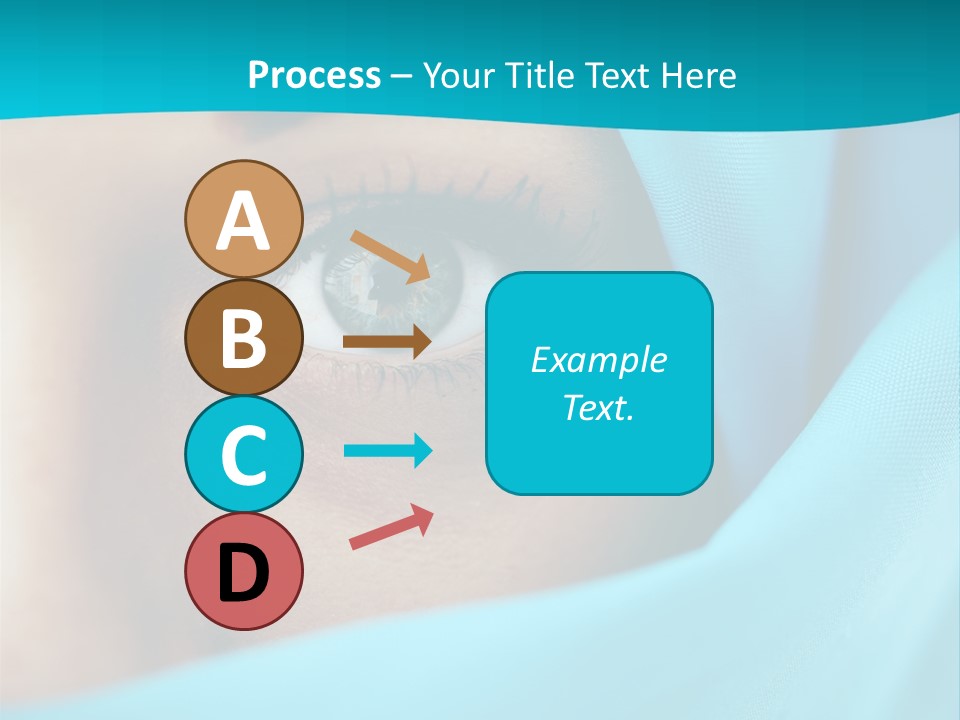 A Woman With A Blue Scarf On Her Head PowerPoint Template