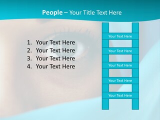 A Woman With A Blue Scarf On Her Head PowerPoint Template