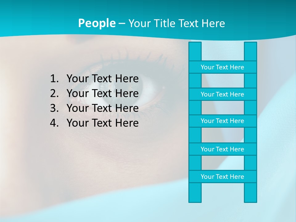 A Woman With A Blue Scarf On Her Head PowerPoint Template