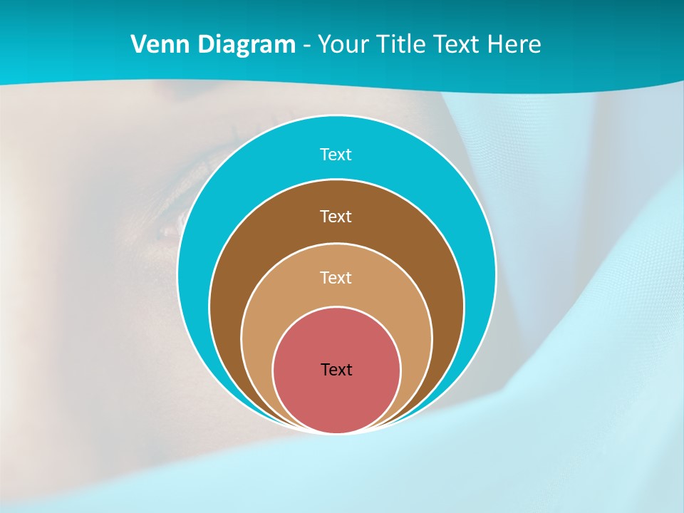 A Woman With A Blue Scarf On Her Head PowerPoint Template